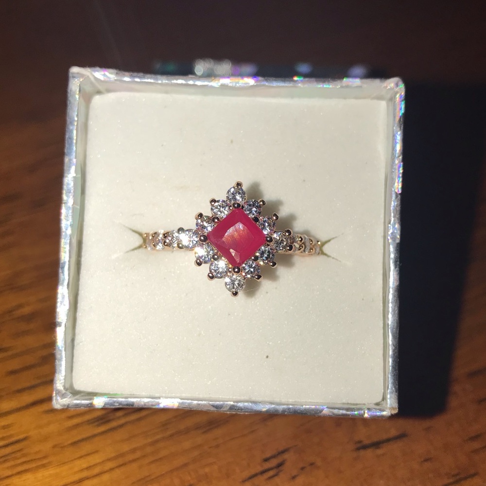 Size 7 CZ rose gold ring